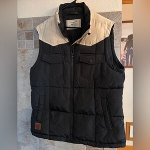 Black and Cream kimes Puffer Vest